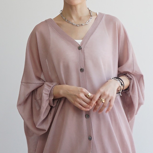 シアーオーバーカーディガン　