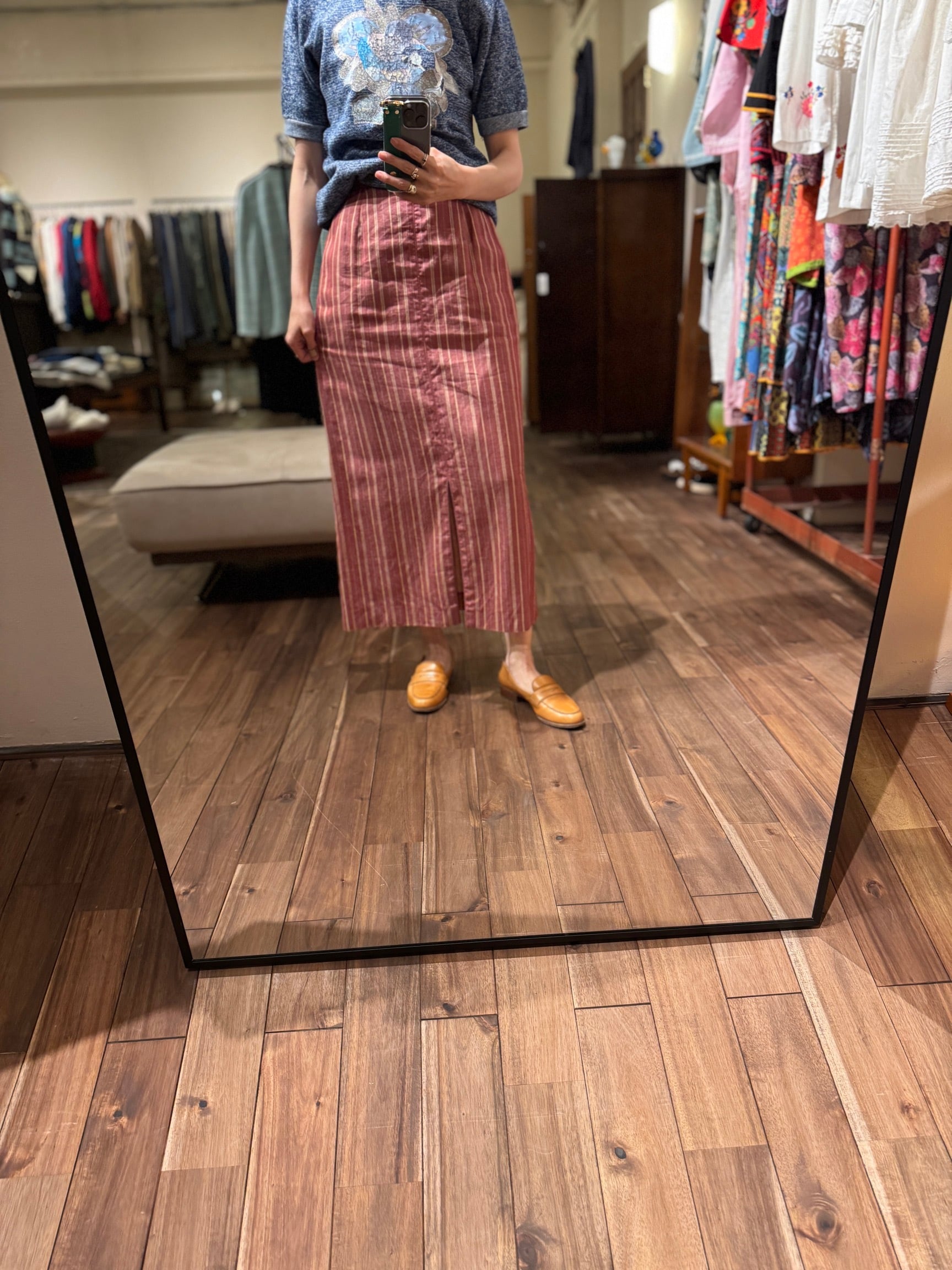 KENZO ストライプレッドセットアップ スカート | DROOMTUIN_VINTAGE