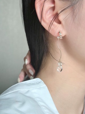 Umbrella leaf earring -gold/silver-