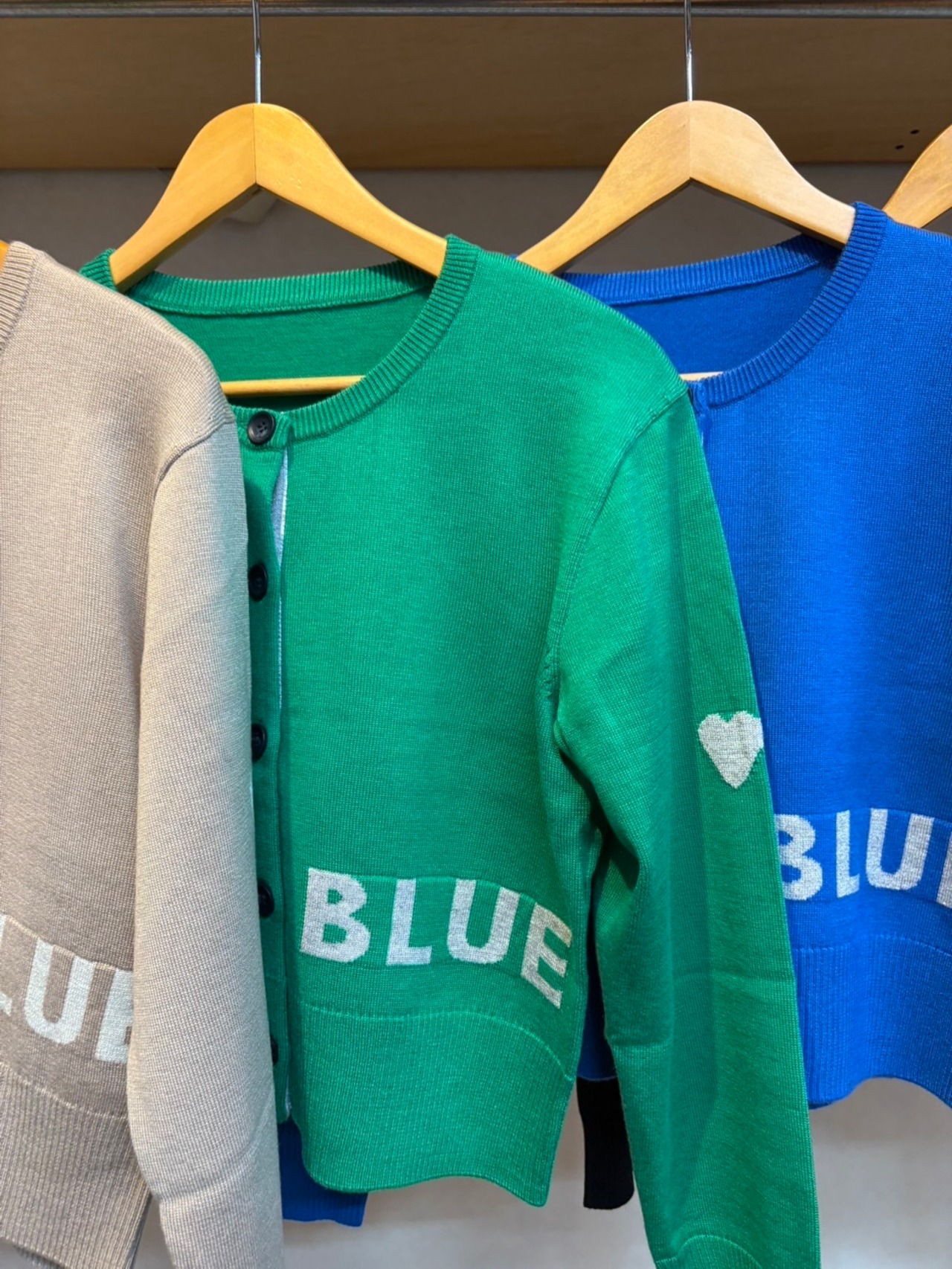 ROBE ハートアームロゴニットカーデ　31927