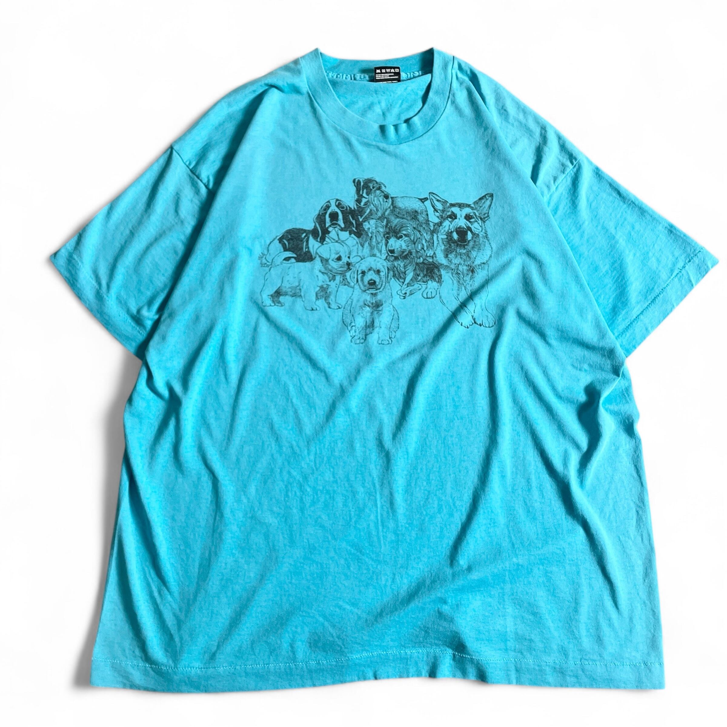 90s USA製 犬 アニマル 動物 両面 vintage T-shirts
