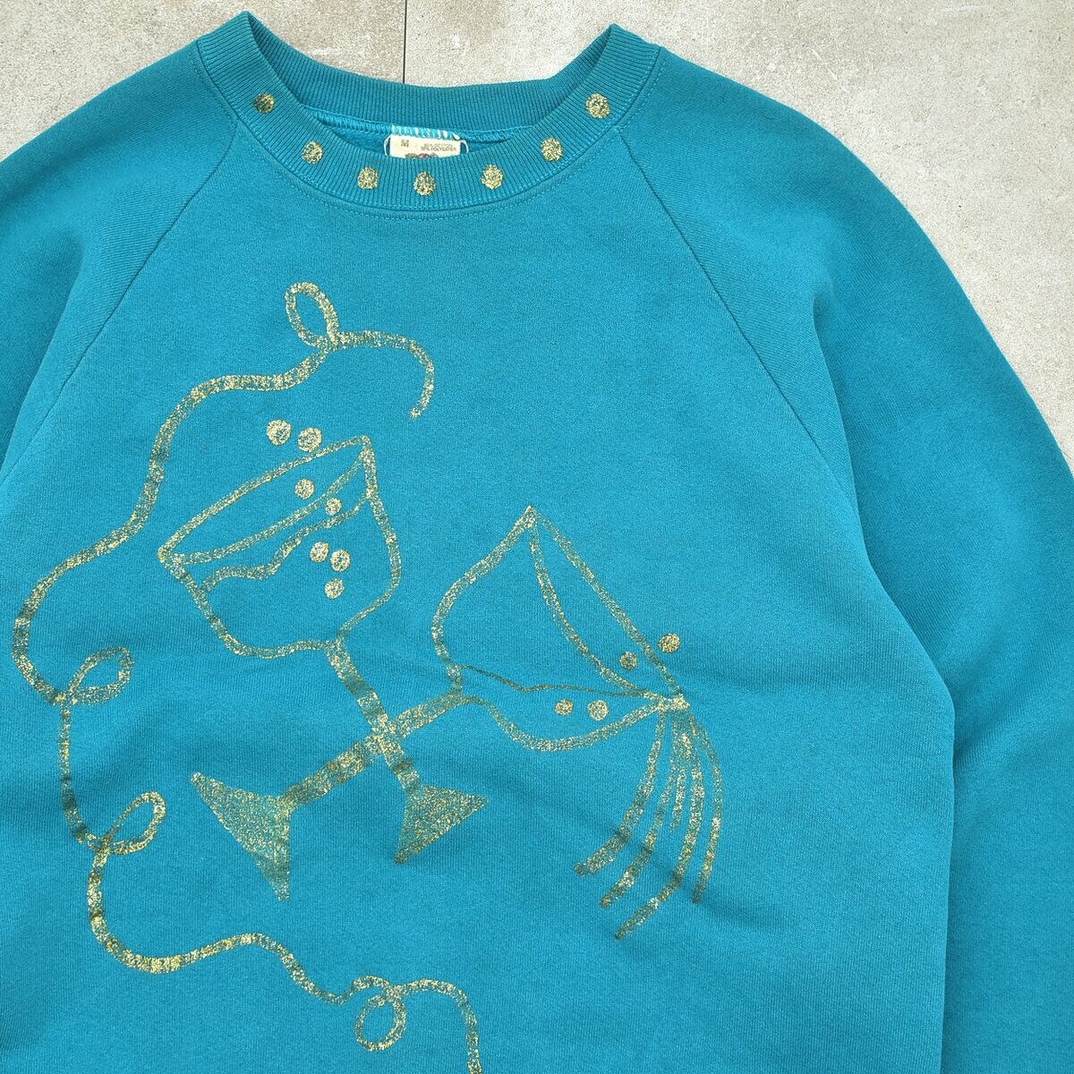 80's～ FRUIT OF THE LOOM print sweatshirt