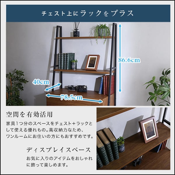 扉付きチェストタイプ ヴィンテージ風チェストラックVINCERO-ヴィン