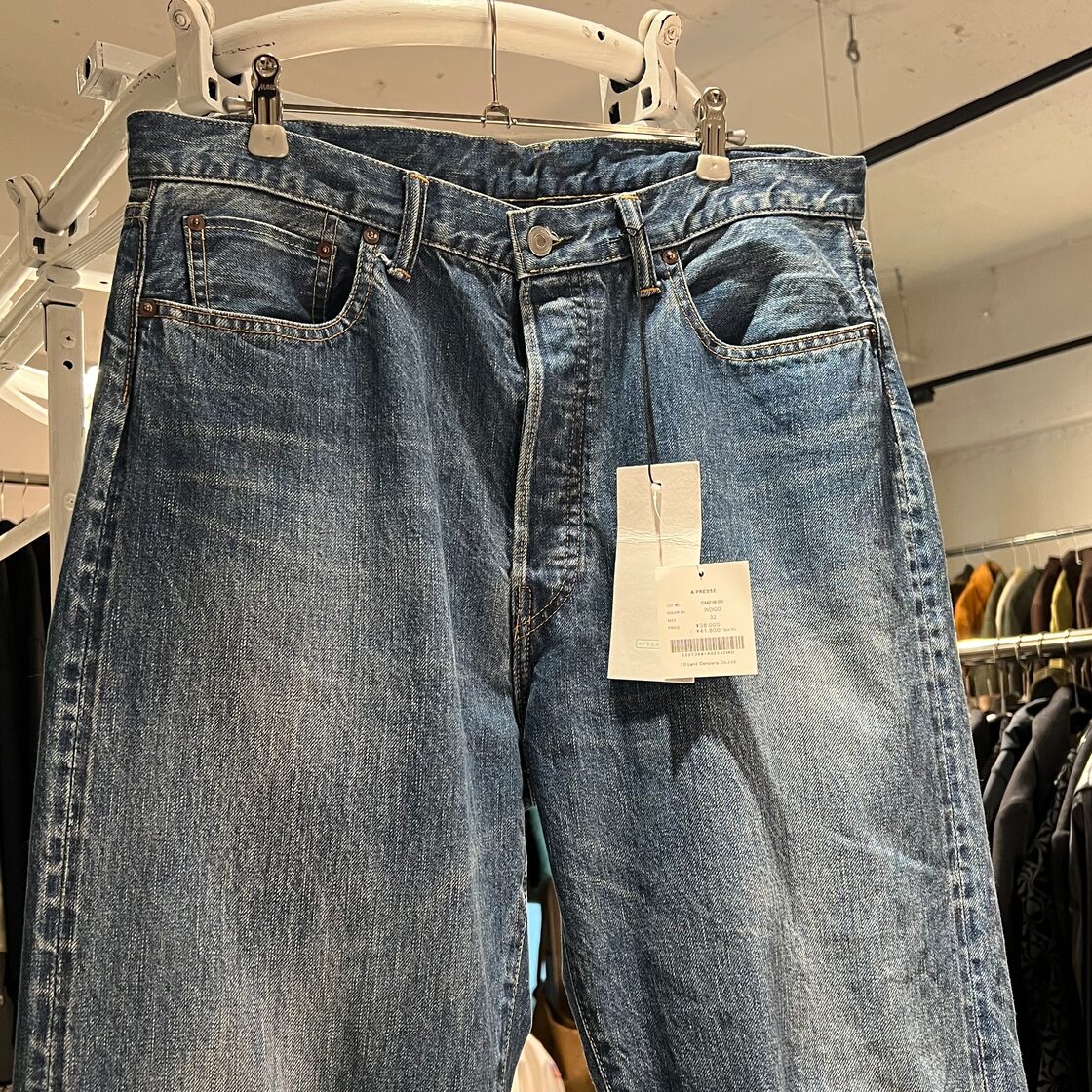 A.PRESSE アプレッセ Washed Denim Wide Pants デニムパンツ 新古品 