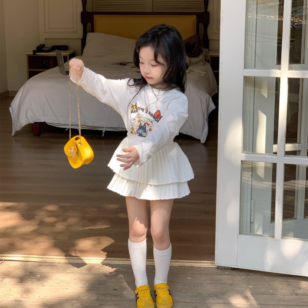 夏韓国風パンツ付きスカート