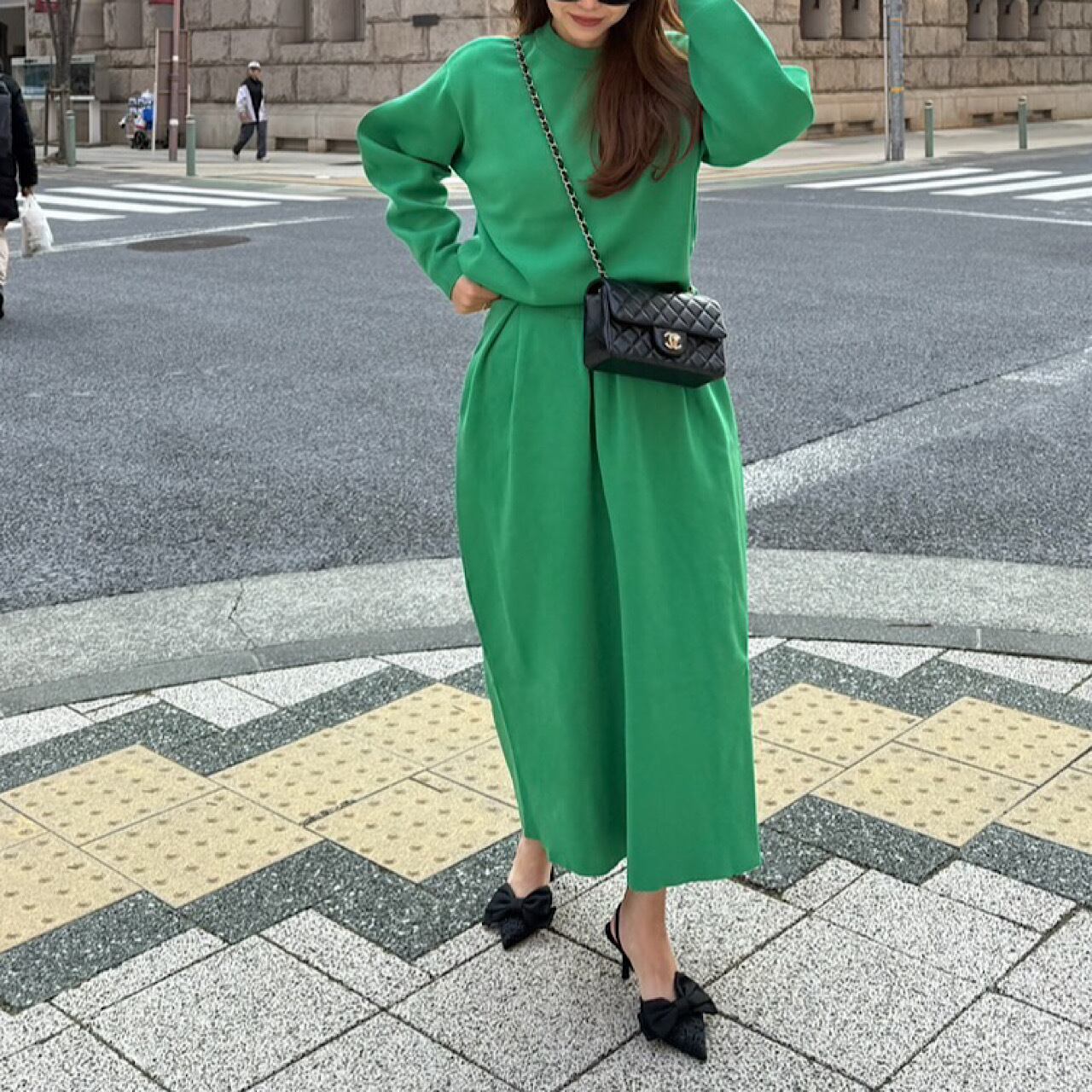 カラーコクーンスカート(グリーン) | LINKABLE 