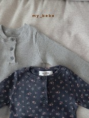 韓国子供服 / Mybebe / ボタンT / 長袖Ｔシャツ *XS~XL*