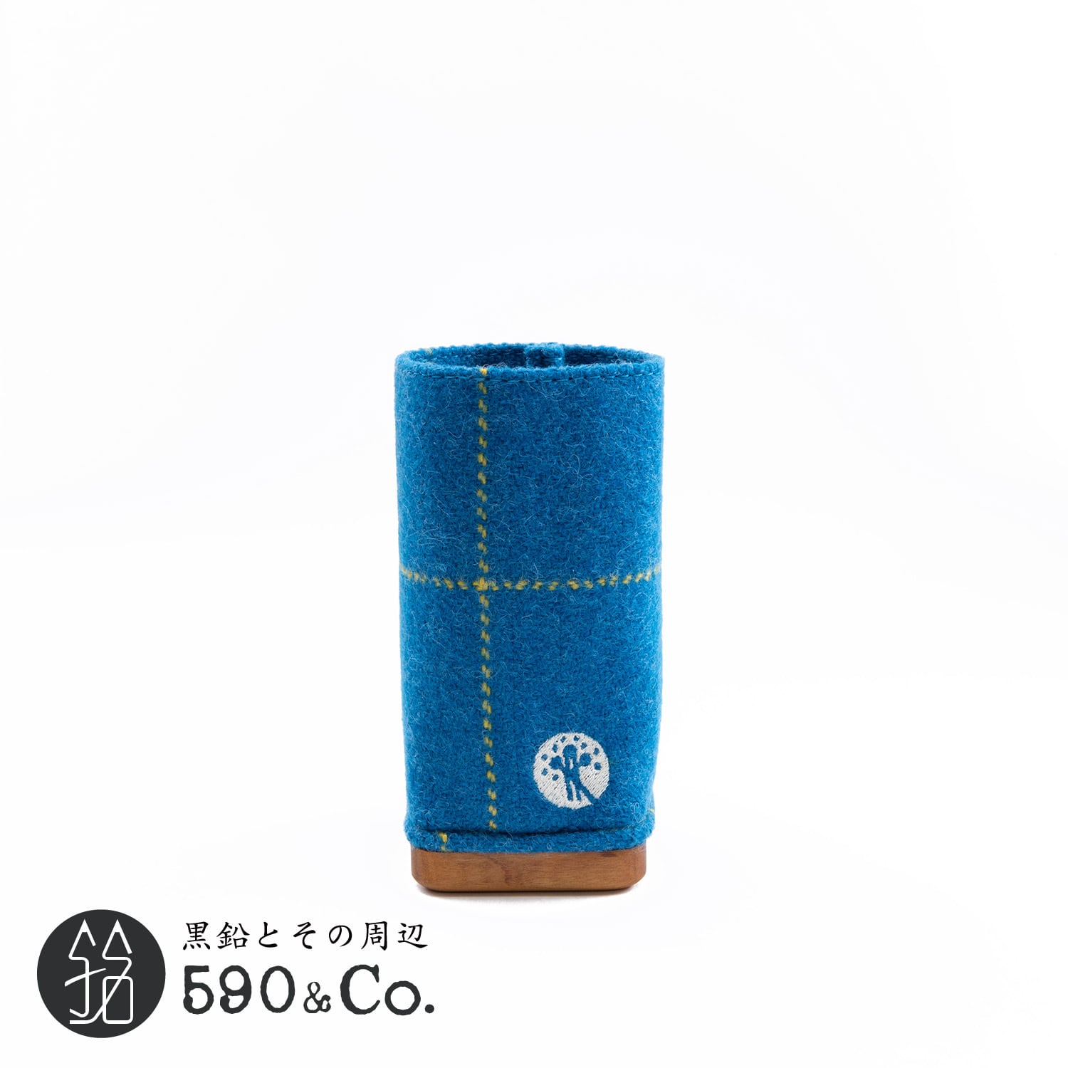 【キナリ木工所】別注 PENSTAND Upholstery fabrics×wood (Ribaco RB338ブルー/イエロー)  590Co.