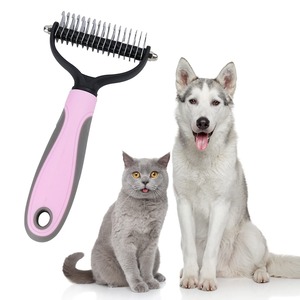 【数量限り】RICISUNG 毛玉取り ペットコーム ムダ毛取りコーム 猫 犬用 コーム 猫ブラシ 厚い髪結び除去 グルーミング 長毛短毛兼用 抜け毛 ステンレス ペット用品
