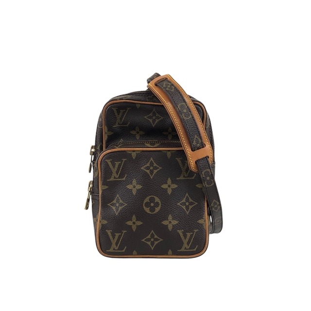 LOUIS VUITTON ルイヴィトン モノグラム ショルダーバッグ ブラウン ミニ アマゾン Ｍ45238 PVCレザー vintage ヴィンテージ オールド zzavyh