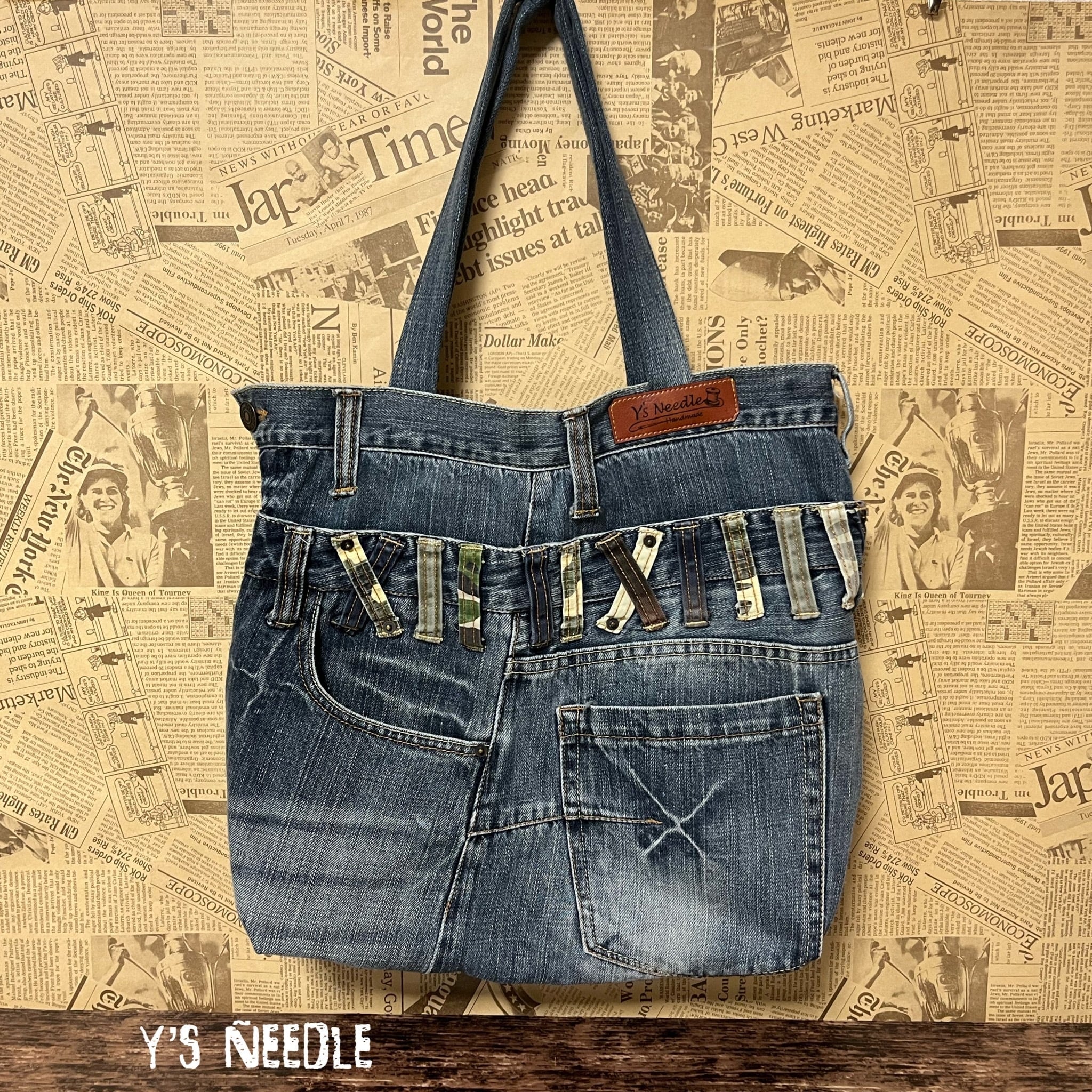 デニムリメイク トートバッグ | Y's Needle デニムリメイク トートバッグ | Y's Needle