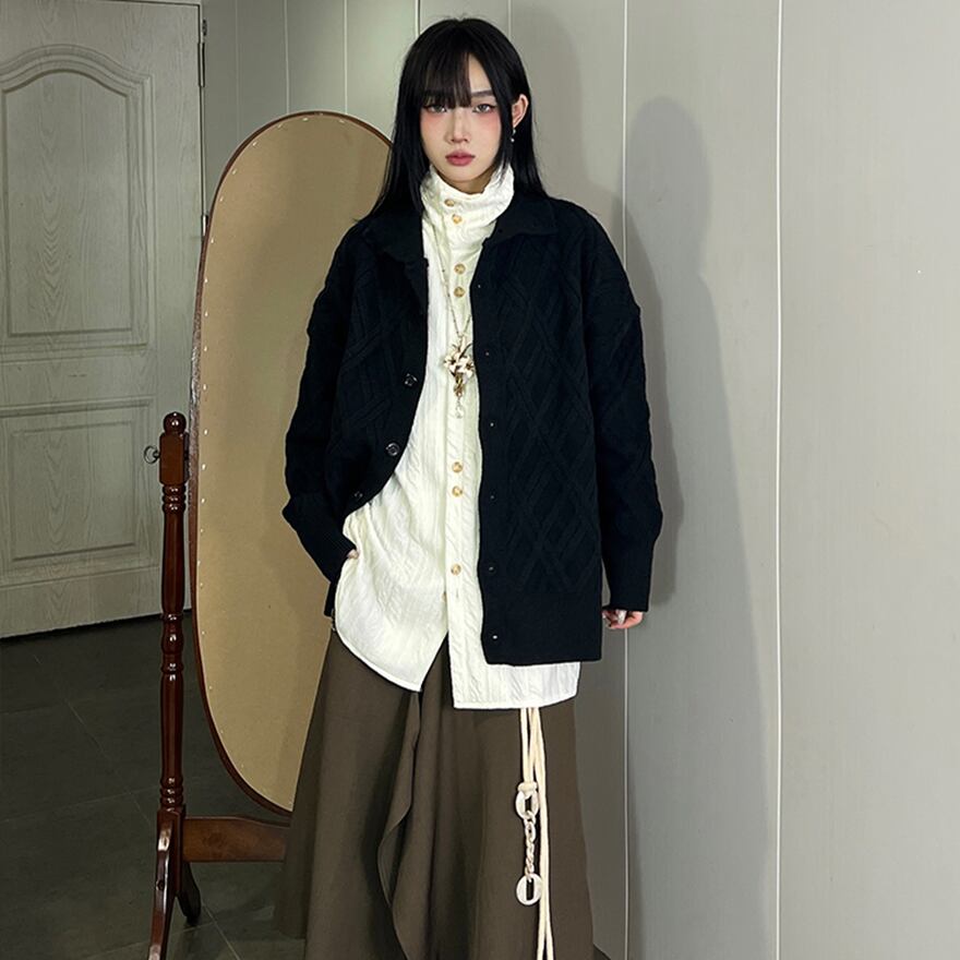 サブカル 服 地雷系 通販 FG723 オリジナルブランド 山本耀司風 ニット セーター