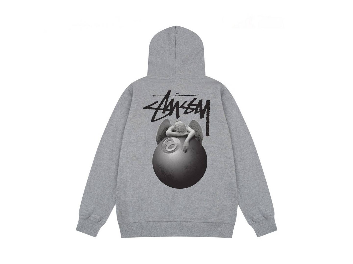 STUSSY8ボールエンジェル ロゴ プリント パーカーフーディー 新作 