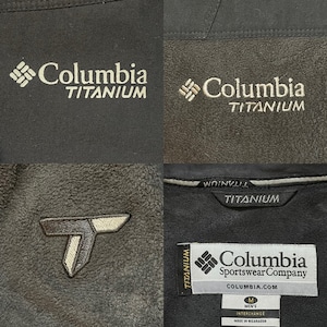 【Columbia】フリースジャケット ナイロン 切替 ソフトシェル TITANIUM 防寒防風 アウター コロンビア アメリカ古着