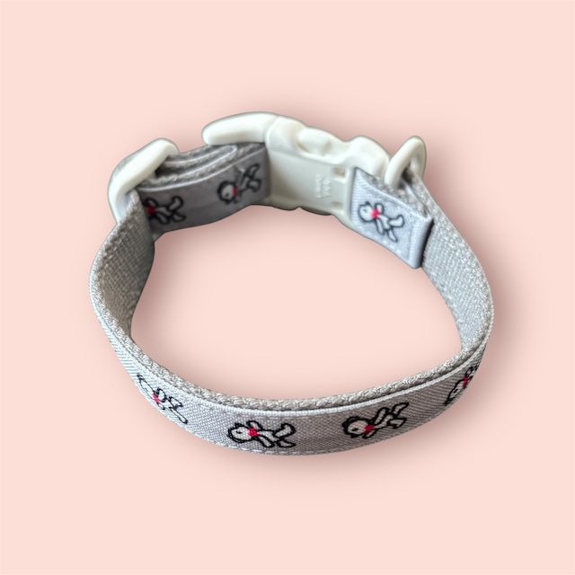 【ペットカラー】ベアシリーズ★グレー【クリックポスト¥185全国一律】