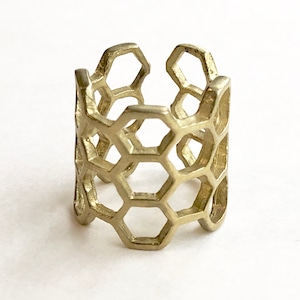 Raw brass Rings -  honeyリング  RG-027