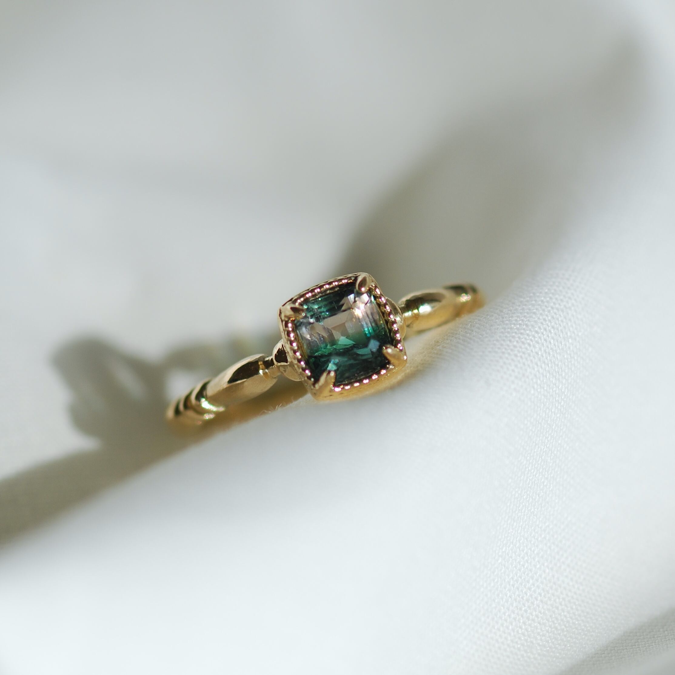 バイカラートルマリン リング / K10YG【1点もの】 | DoubleMoon jewelry
