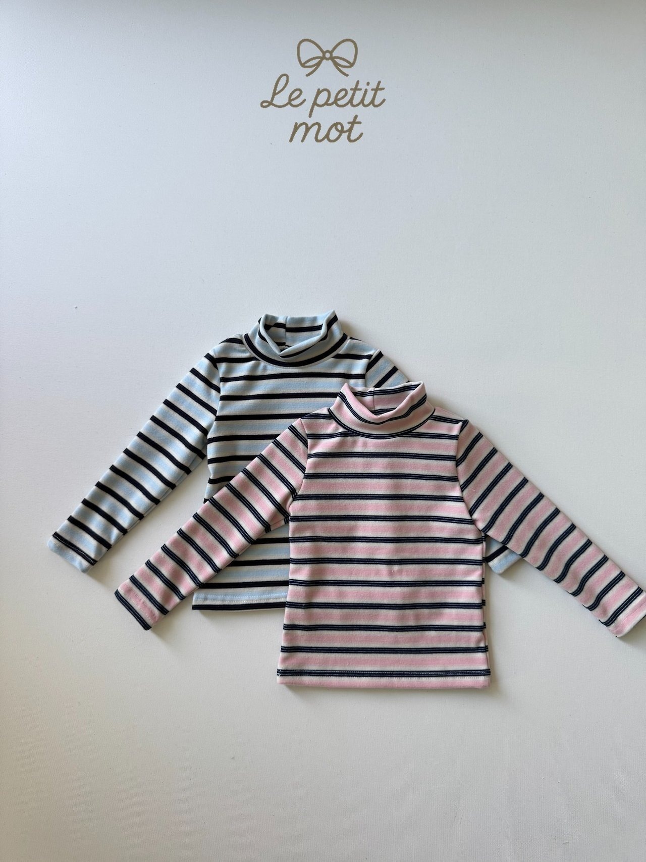 le petit mot［取寄］stripe turtle neck tee 26winter