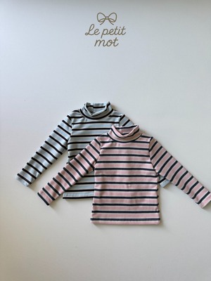 le petit mot［取寄］stripe turtle neck tee 26winter