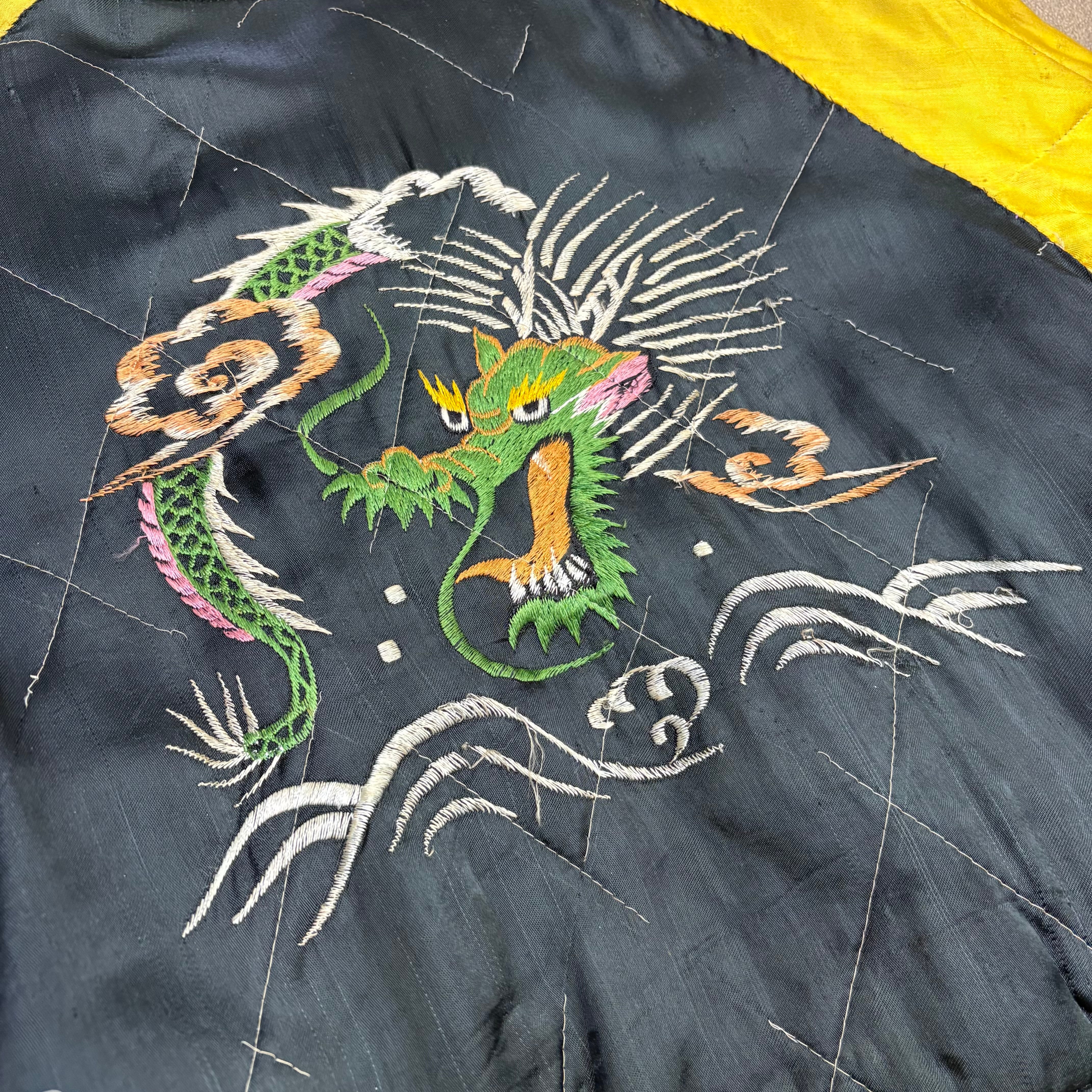 Special 50s 黒金 ドラゴン スカジャン 当時物 両面A | TTvintagejp