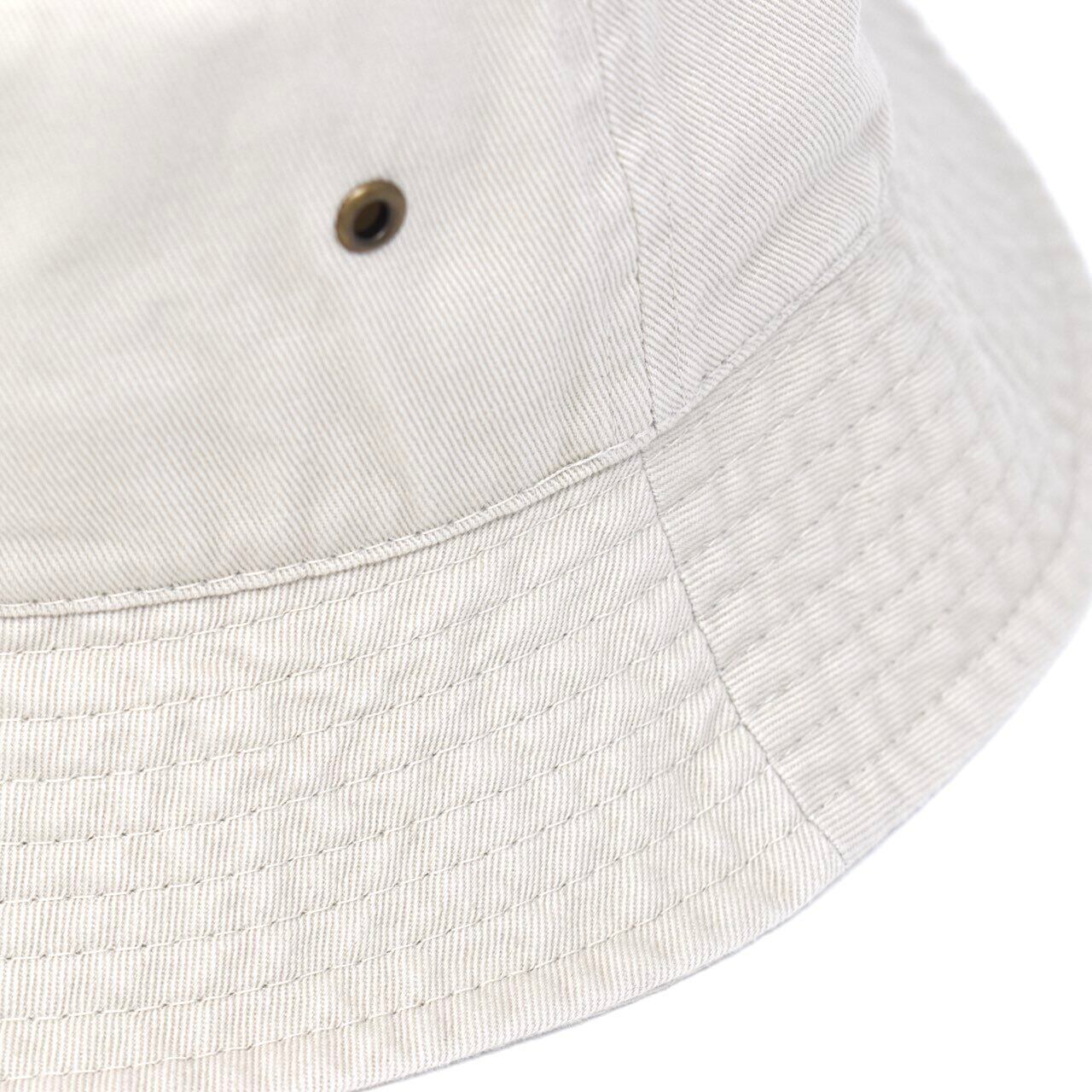 柔らかく洗いざらしたコットン刺繍バケットハット（ナチュラル