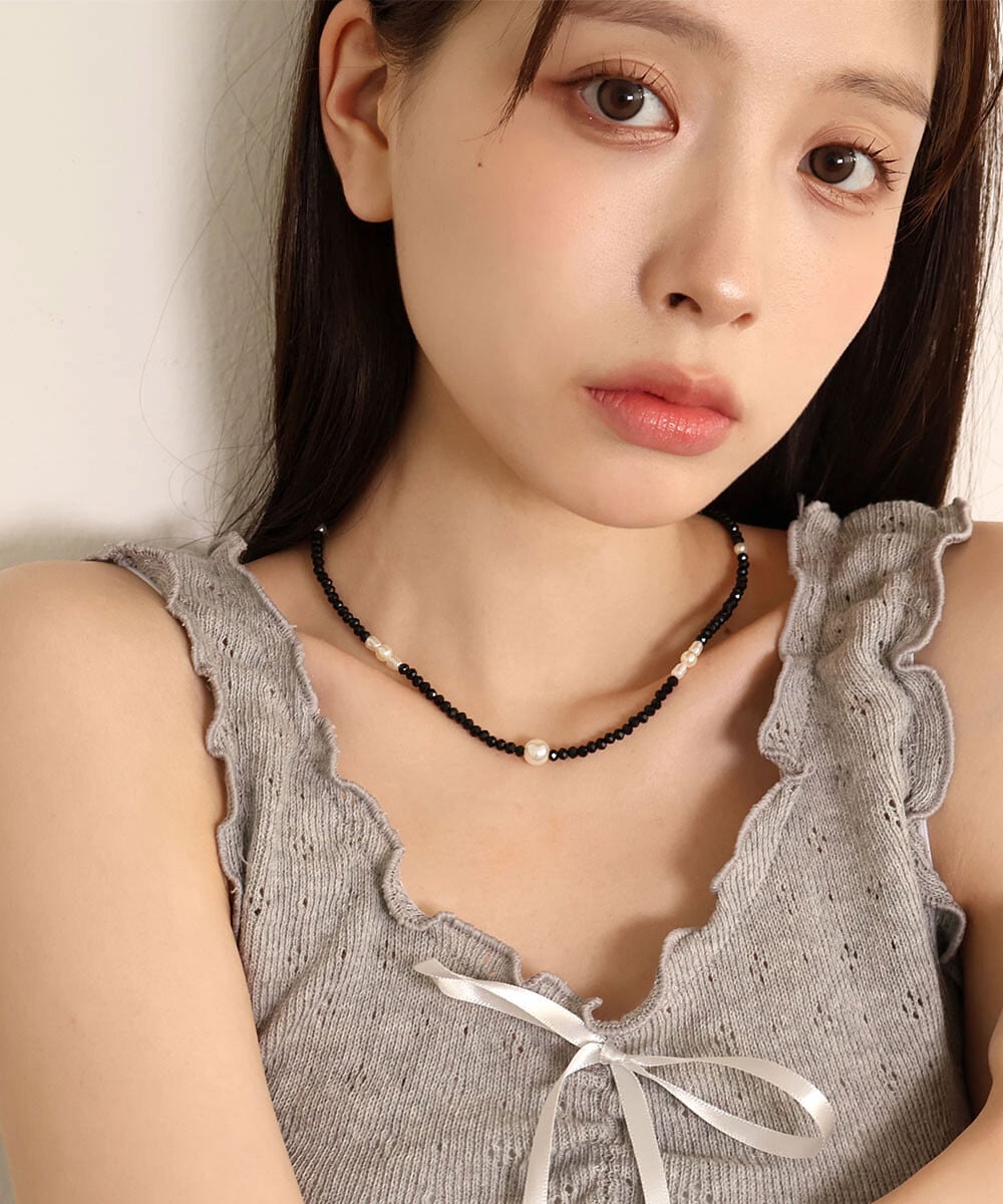 デザインビーズ ネックレス レディース アクセサリー パーティー 韓国製