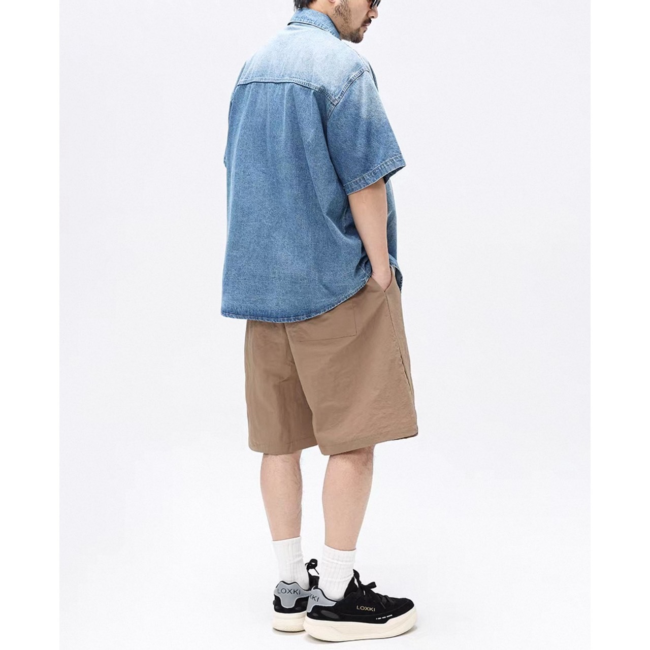 Washed denim work shirt 1432 - 7