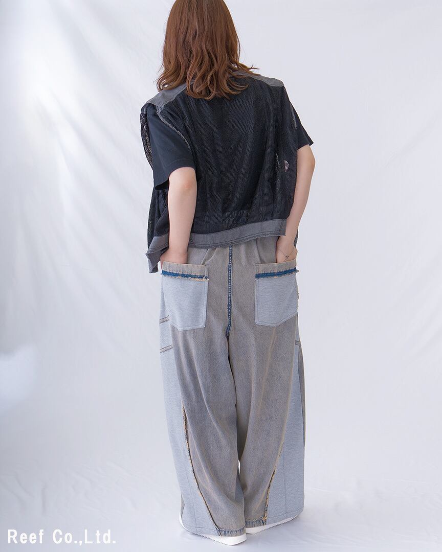在庫限り！！【ジャージMIXパフデニムパンツ】 ST-226018 Brand