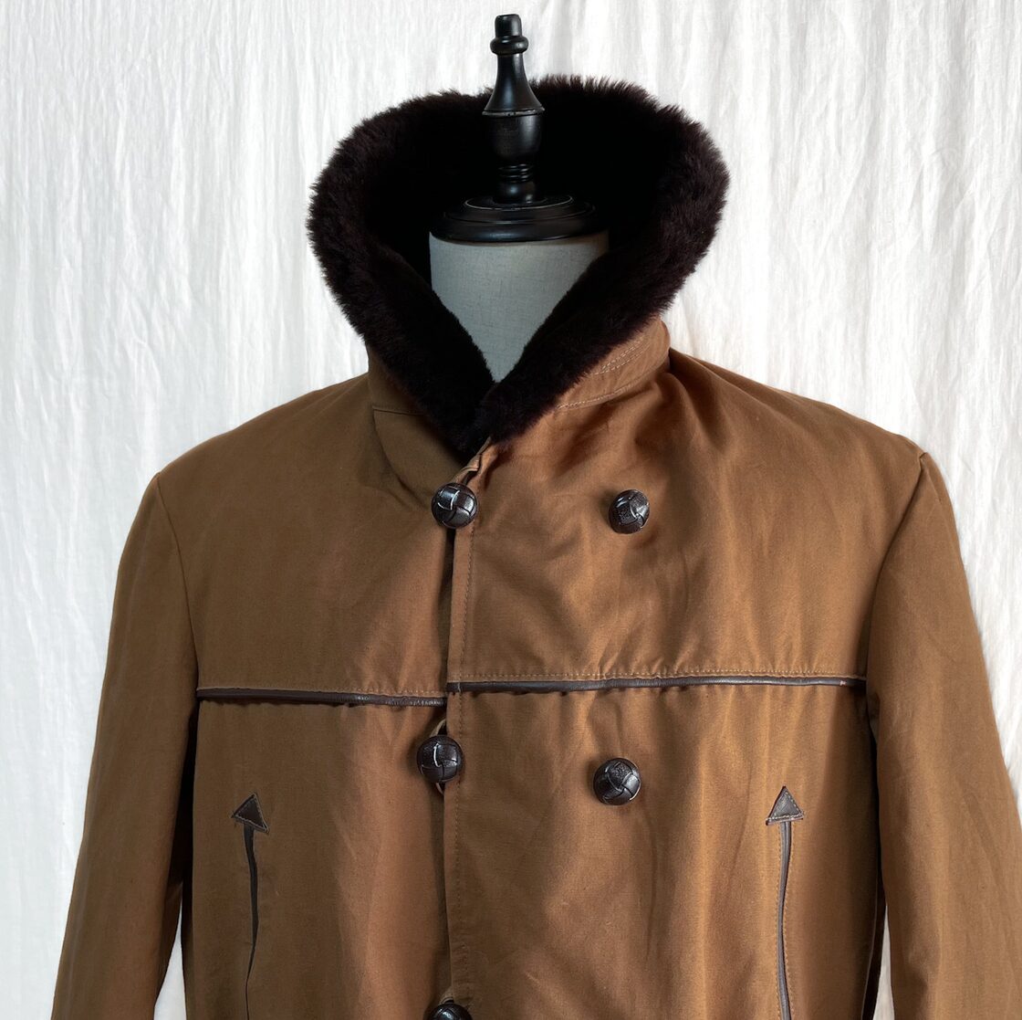 美品 60s 70s フランス ヴィンテージ キャンバス ムートンボア 