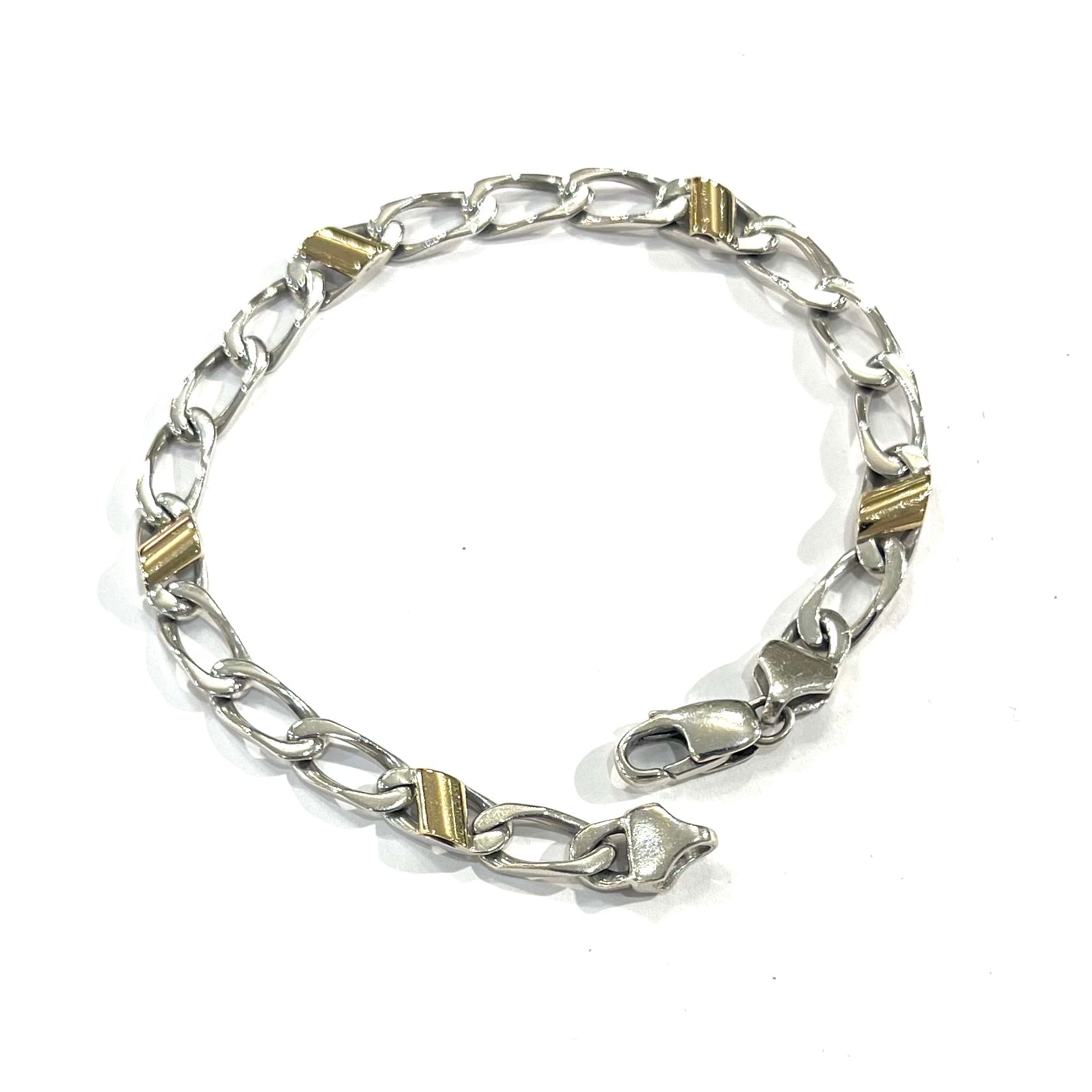 Vintage シルバー　彫金　ブレスレット TIFFANY&CO.】 2753 18k コンビカラーブレスレット シルバー925×18KYG