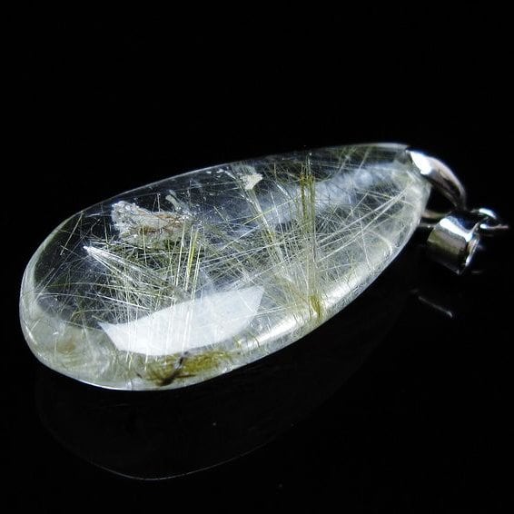 プラチナルチルクォーツ ペンダント 一点物 メール便可 [M便 1/20] 112-13176