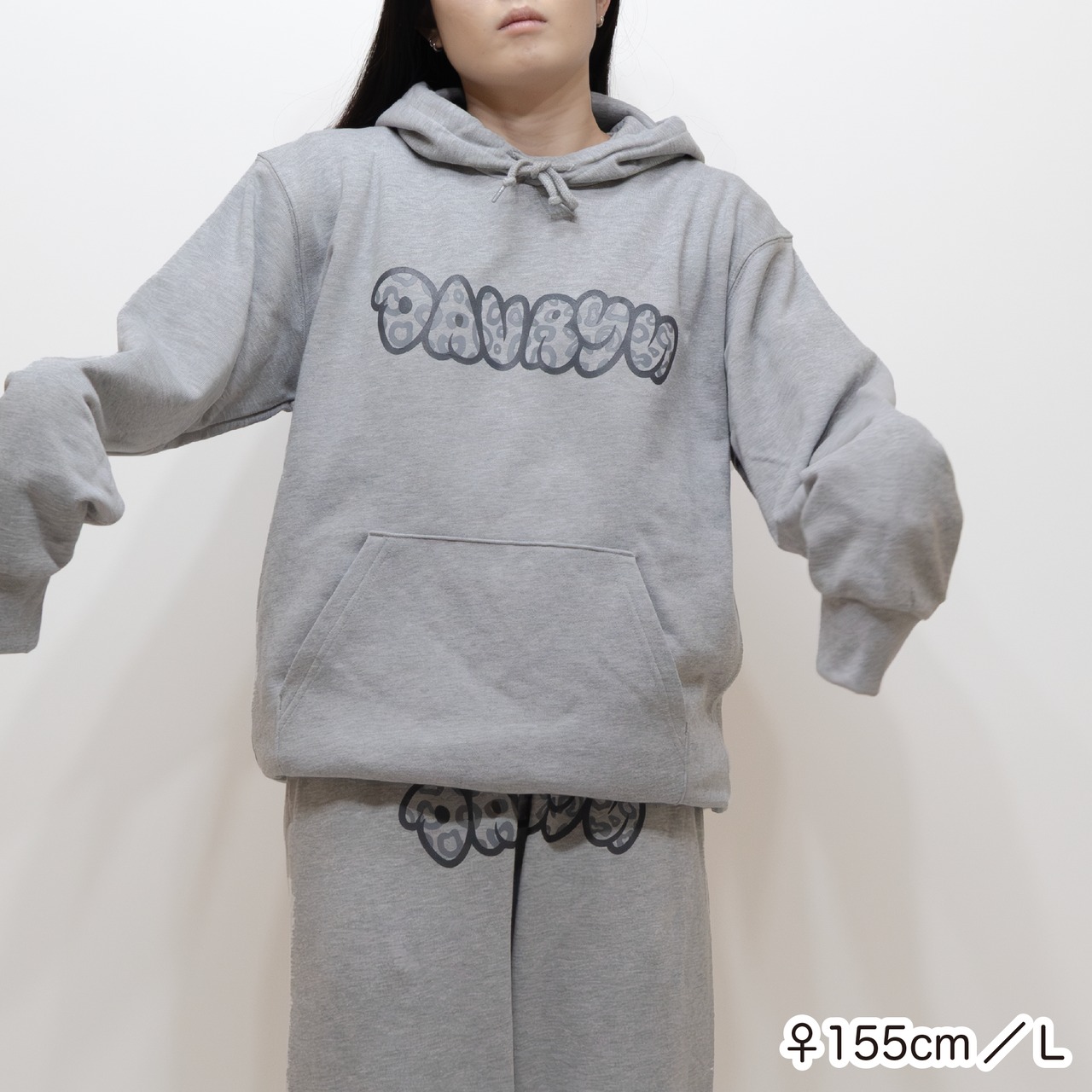 davryu leopard GGG HOODIE [グレー]