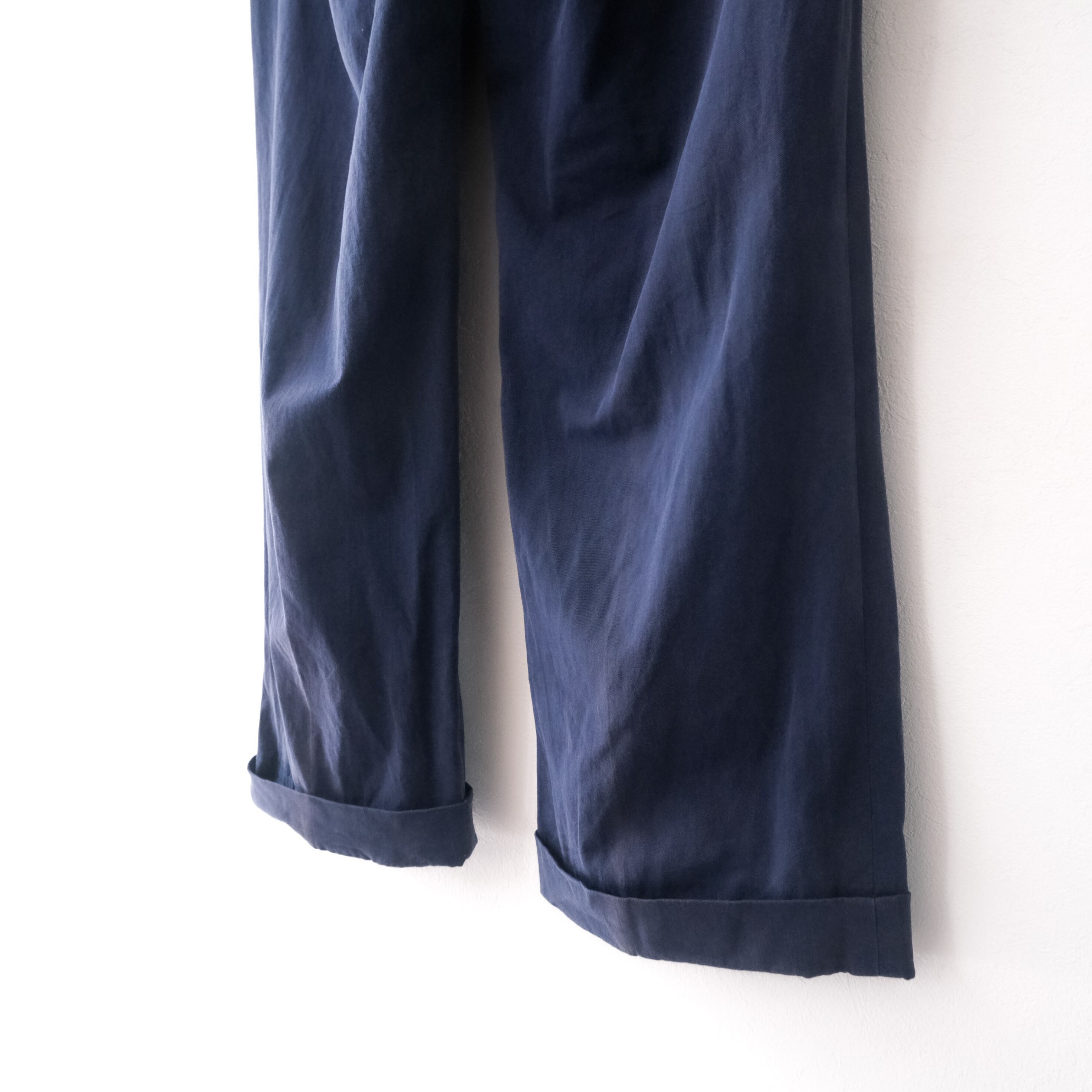 90s “HERMES” navy double slacks pants | anti knovum（アンタイノーム）