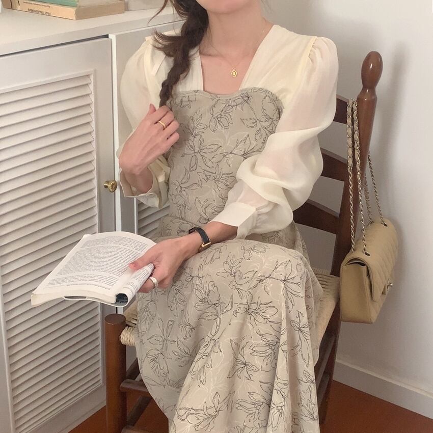 【着用レビュー】ワンピース レディース ロングワンピース フェイクツーピース ドレス ロング ロング丈 長袖 ストレート Aライン 切り替え バイカラー かわいい 大人可愛い きれいめ カジュアル 上品 清楚 フェミニン おしゃれ 綺麗 お嬢様 ナチュラル 送料無料 ラフ ラブリー キュート ガーリー 抜け感 華やか 爽やか 存在感 無地 花柄 フラワー ボタニカル OL 学生 通学 デート お出かけ 女子会 休日 リゾート 旅行 モテ 韓国 ピンク ブラック 送料無料 春 秋 10代 20代 30代