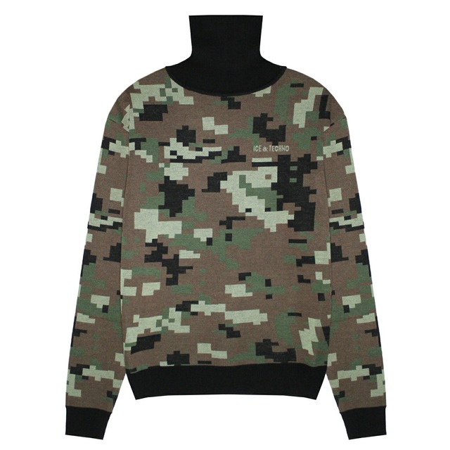 ICE & TECHNO | DIGITAL CAMO HIGH NECK SWEATER (REGULAR)