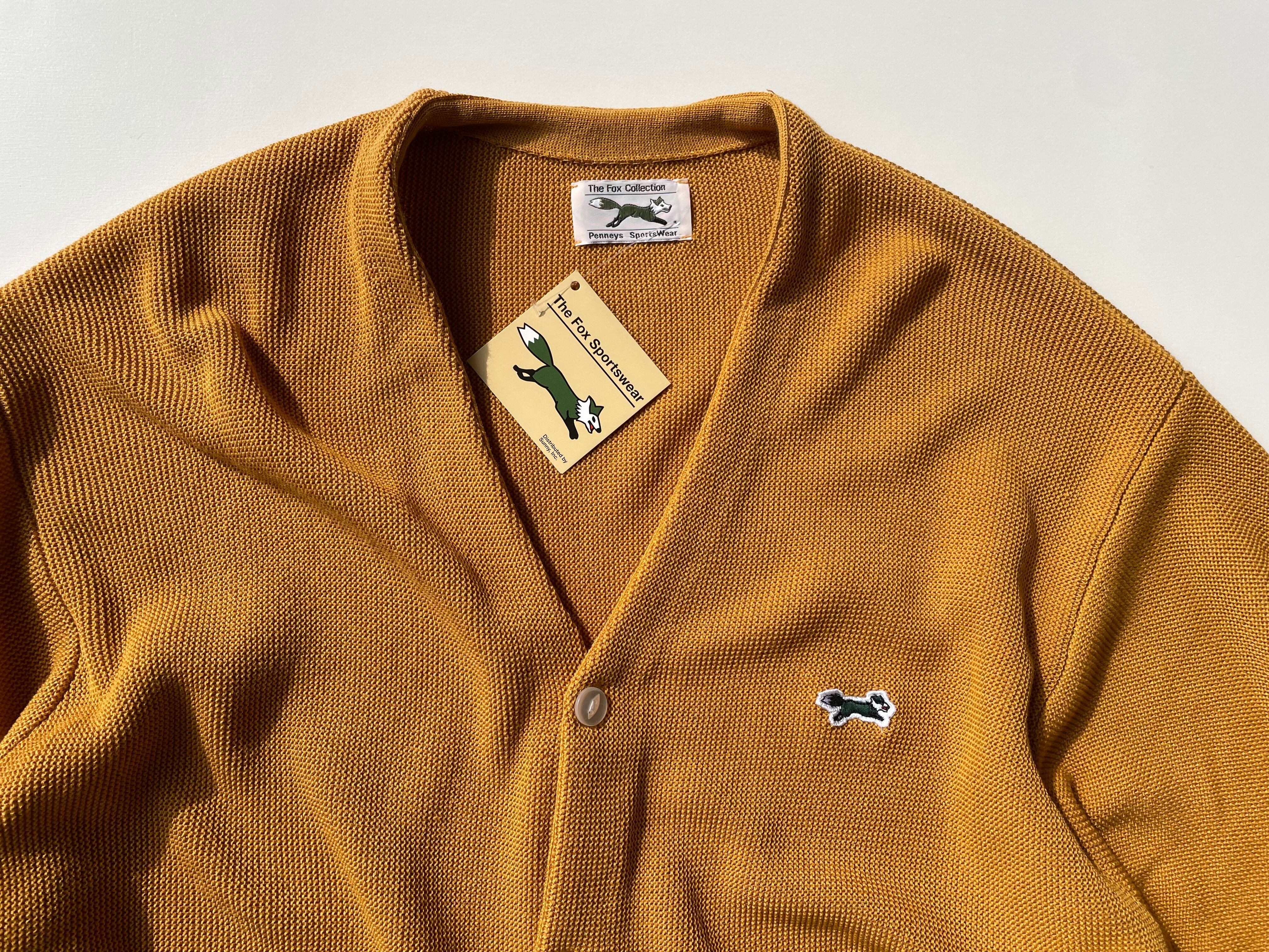 PENNEY'S THE FOX Acryl cardigan col Mustard ペニーズ アクリル