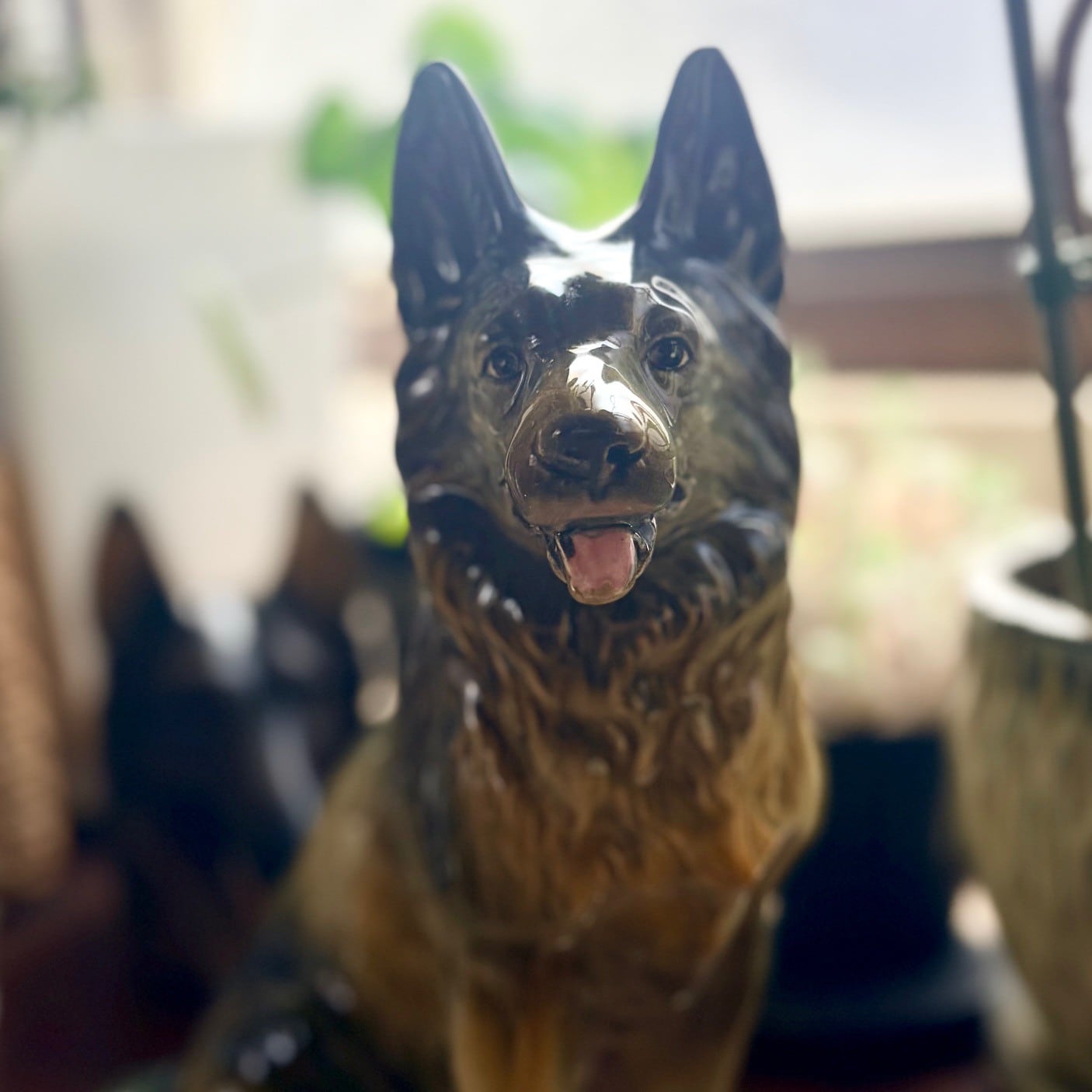 Vintage German Shepherd Dog ヴィンテージ シェパード 陶器の置物 | K