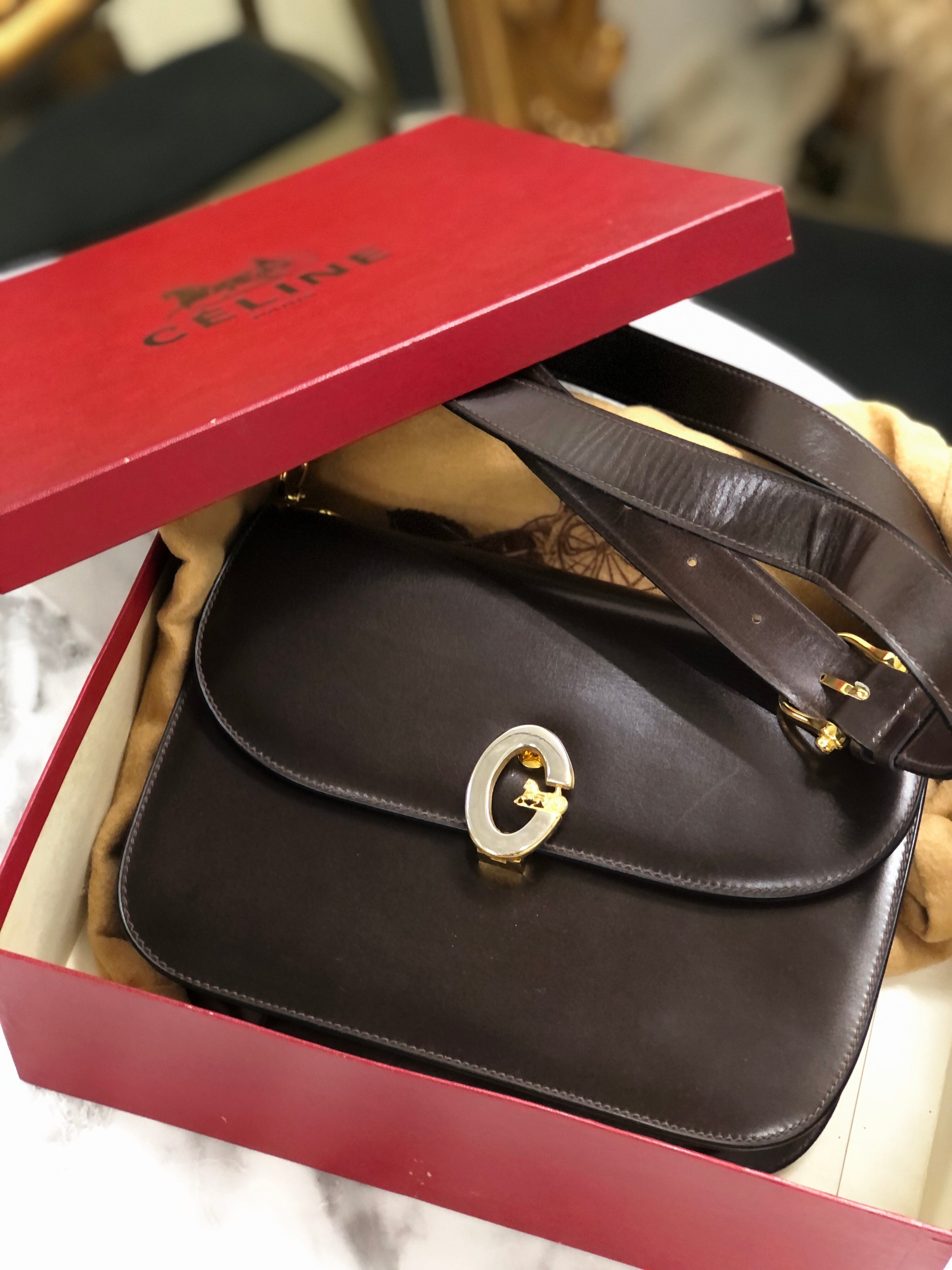 CELINE セリーヌ ホースキャリッジ 馬車 レザー ショルダーバッグ