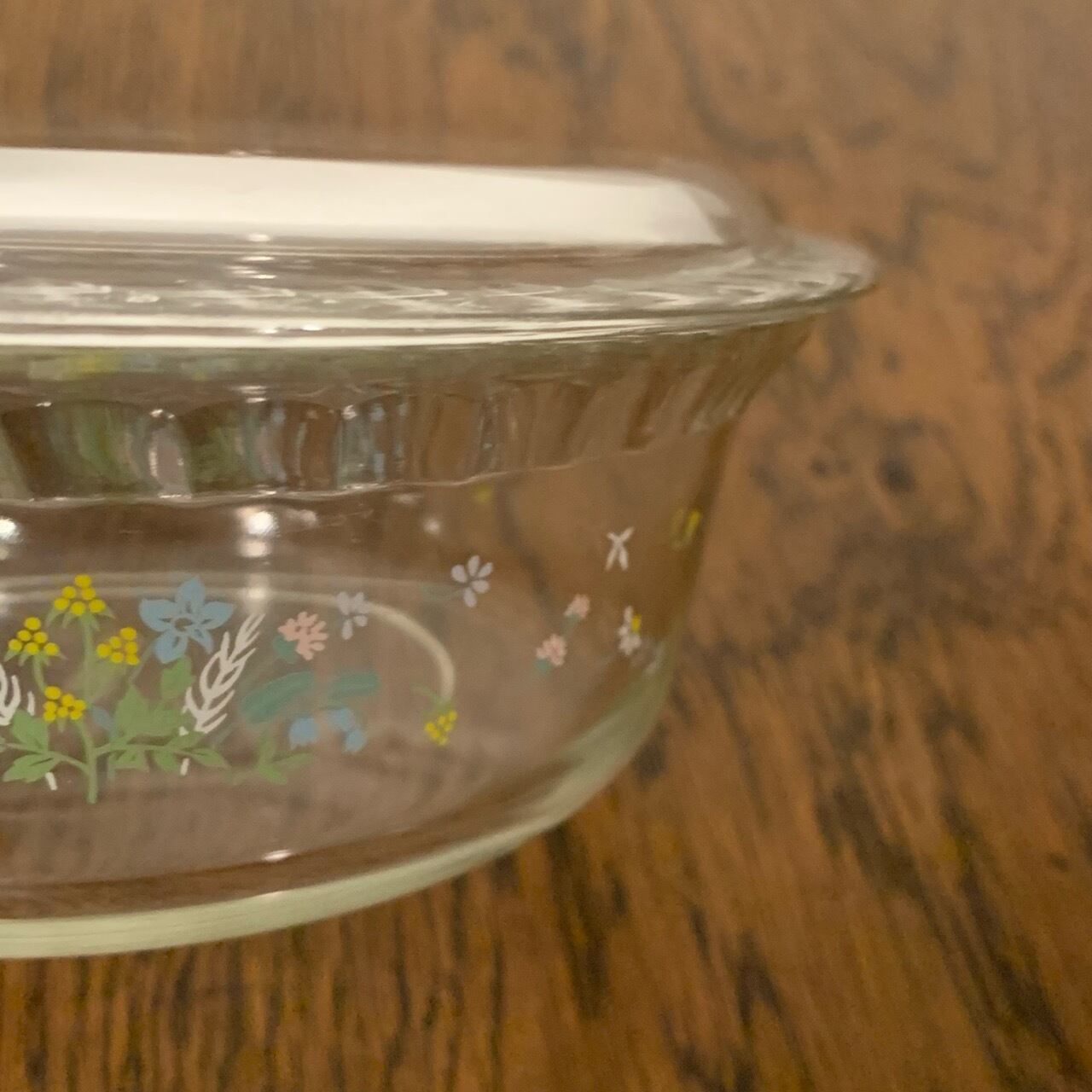 PYREX パイレックス 花柄 蓋付きボウル 昭和レトロ ビンテージ PYREX パイレックス 花柄 蓋付きボウル 昭和レトロ ビンテージ