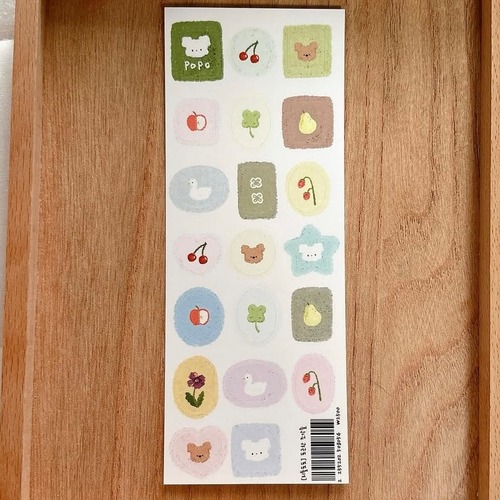 little popo 〔 ほのぼの ステッカー〕