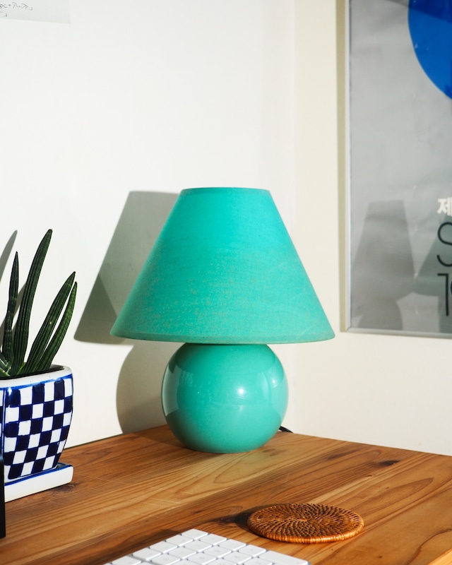 1997 Light blue shaded lamp, made in Taiwan