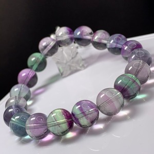 f59透明！綺麗なグラデーションフローライトブレスレット