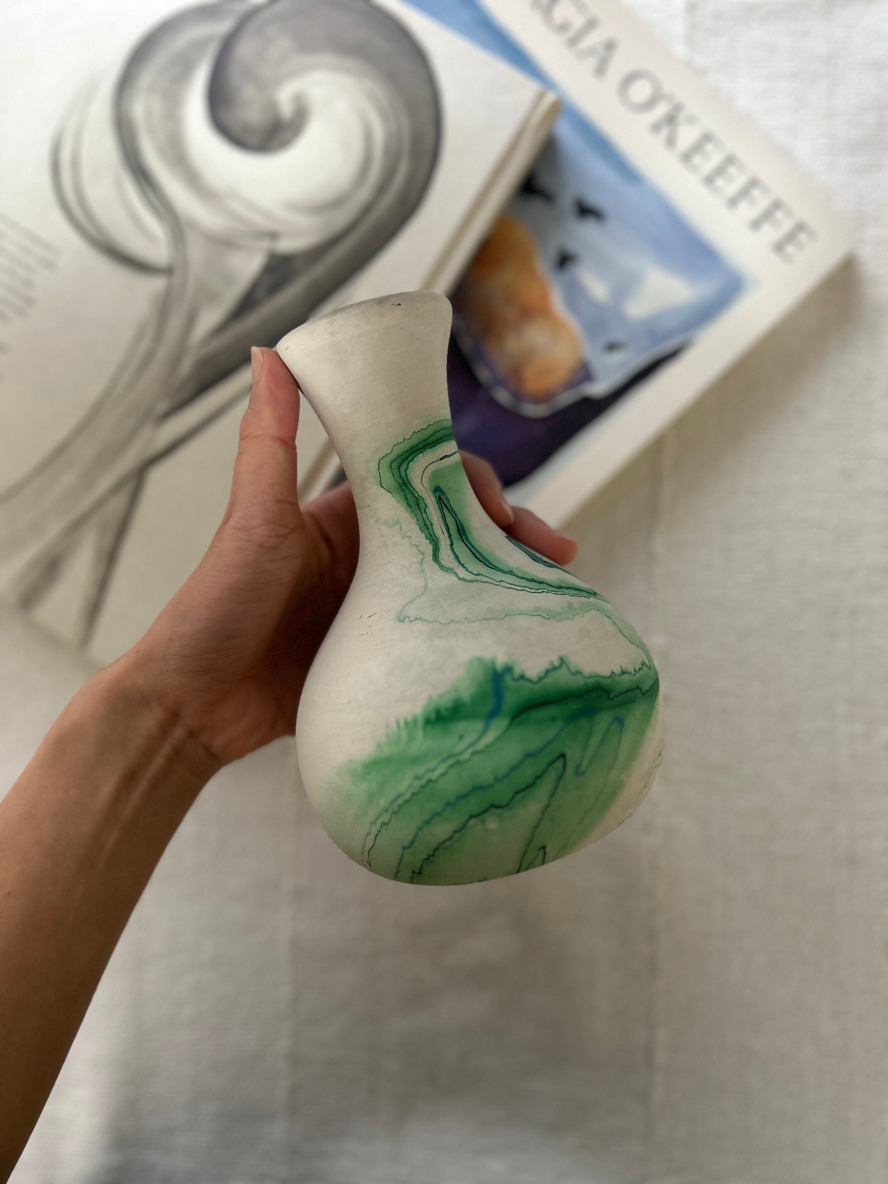 Vintage Nemadji Pottery Green Swirl/ ヴィンテージ ネマージ 陶器 | hemm