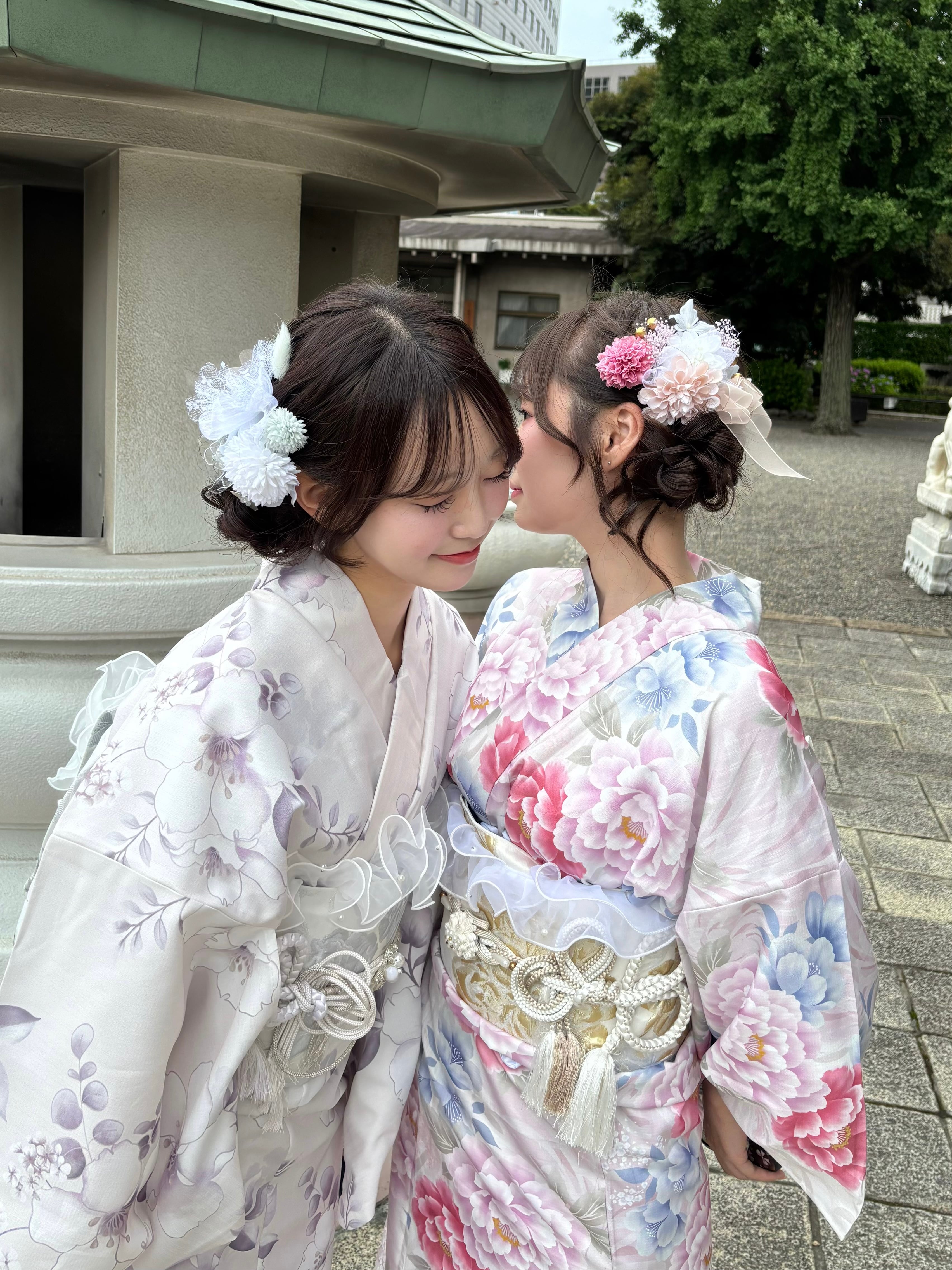 2026年 ◆ 粋な大人の浴衣 ◆ 花菱間道 未使用保管品 逸品 12 Yukata collection ice blue flower & tulle | Hanakanzashi