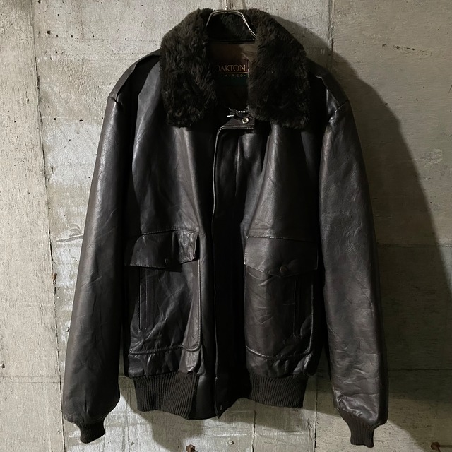 〖US_vintage〗made in USA G-1 realleather flight blouson jacket/アメリカ製 g-1 本革 フライト ブルゾン ジャケット/xlsize/#0312