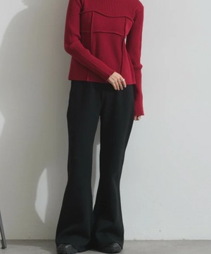 ナンバーミーTOKYO" KNIT FLARE PANTS" BLACK