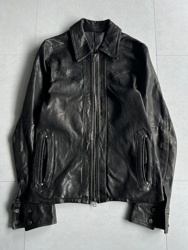 "5351 Pour Les Hommes" Single Leather Jacket