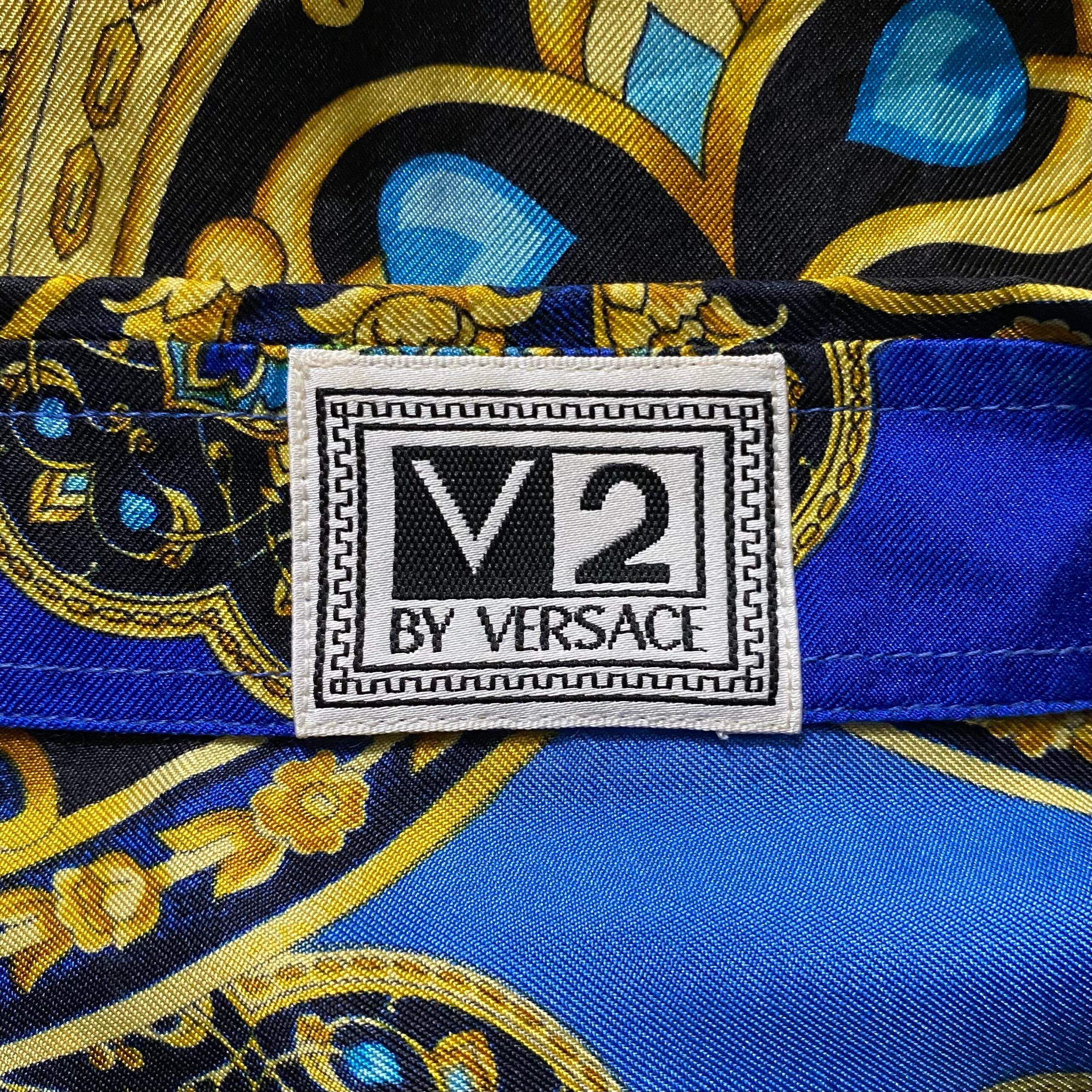 vintage V2 BY VERSACE scarf pattern silk shirt | NOIR ONLINE