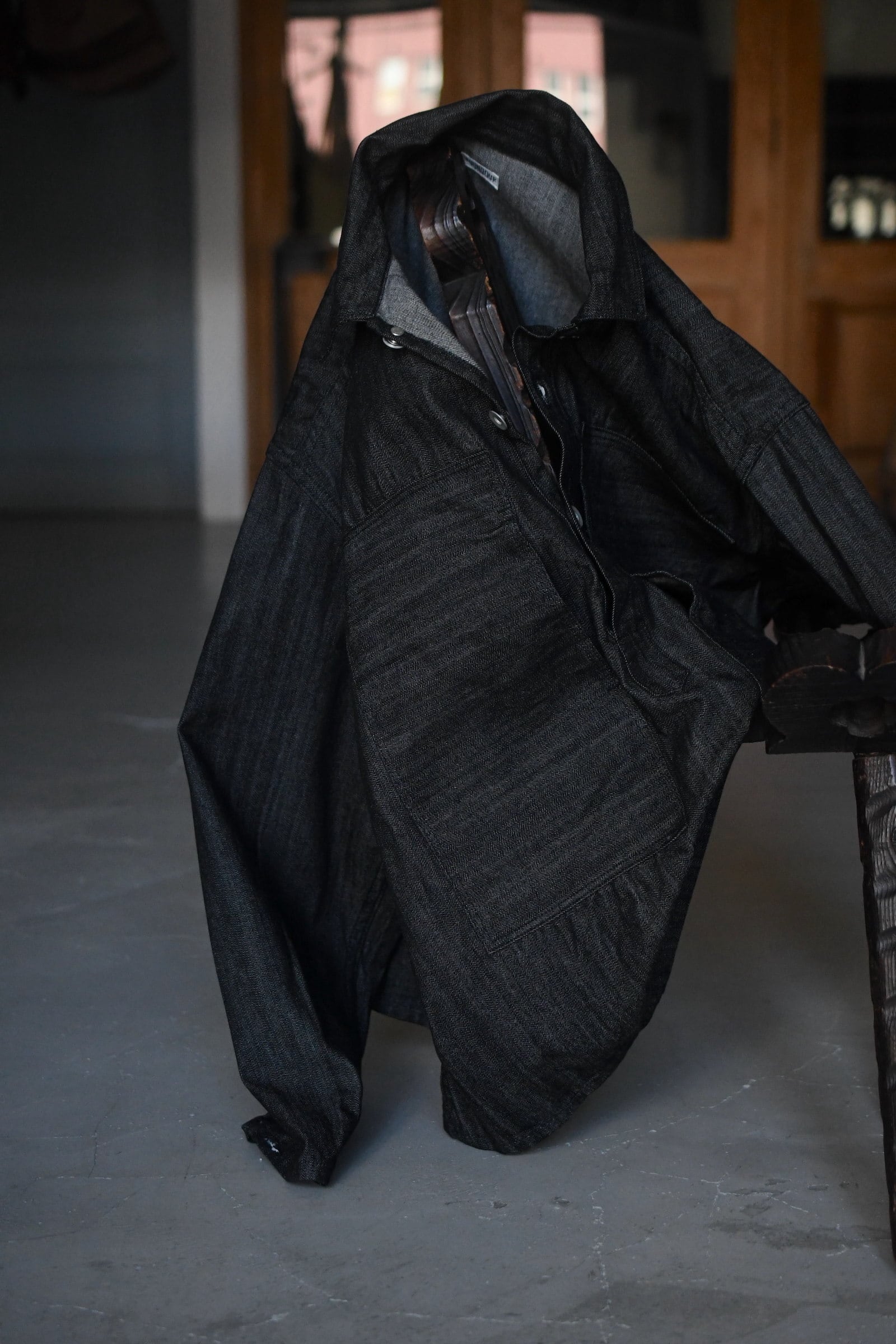 FOUNDOUR / DENIM PULLOVER (BLACK) | nariwai