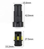 2ピン 防水 コネクター 配線用 オス＆メス防水コネクタ対応 カプラー 防水のコネクタセット 2極車用防水電気配線コネクタ端子 車 オートバイく用 10キット
